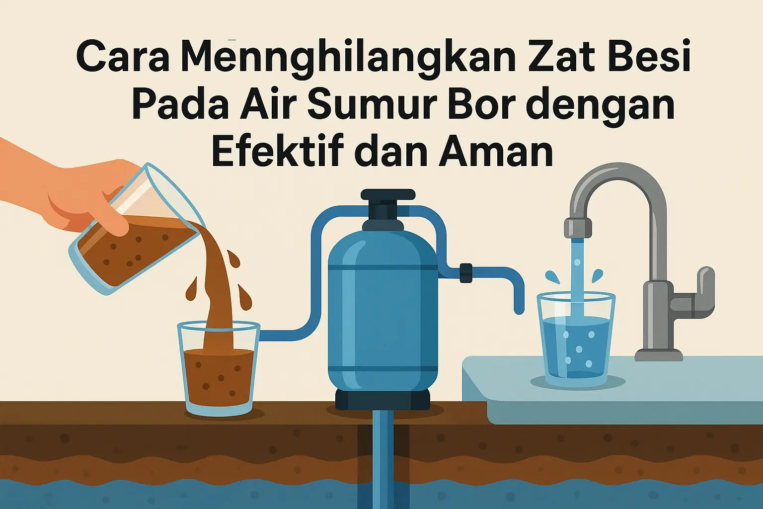 Cara Mengatasi Air Sumur Bau Besi dan Zat Besi