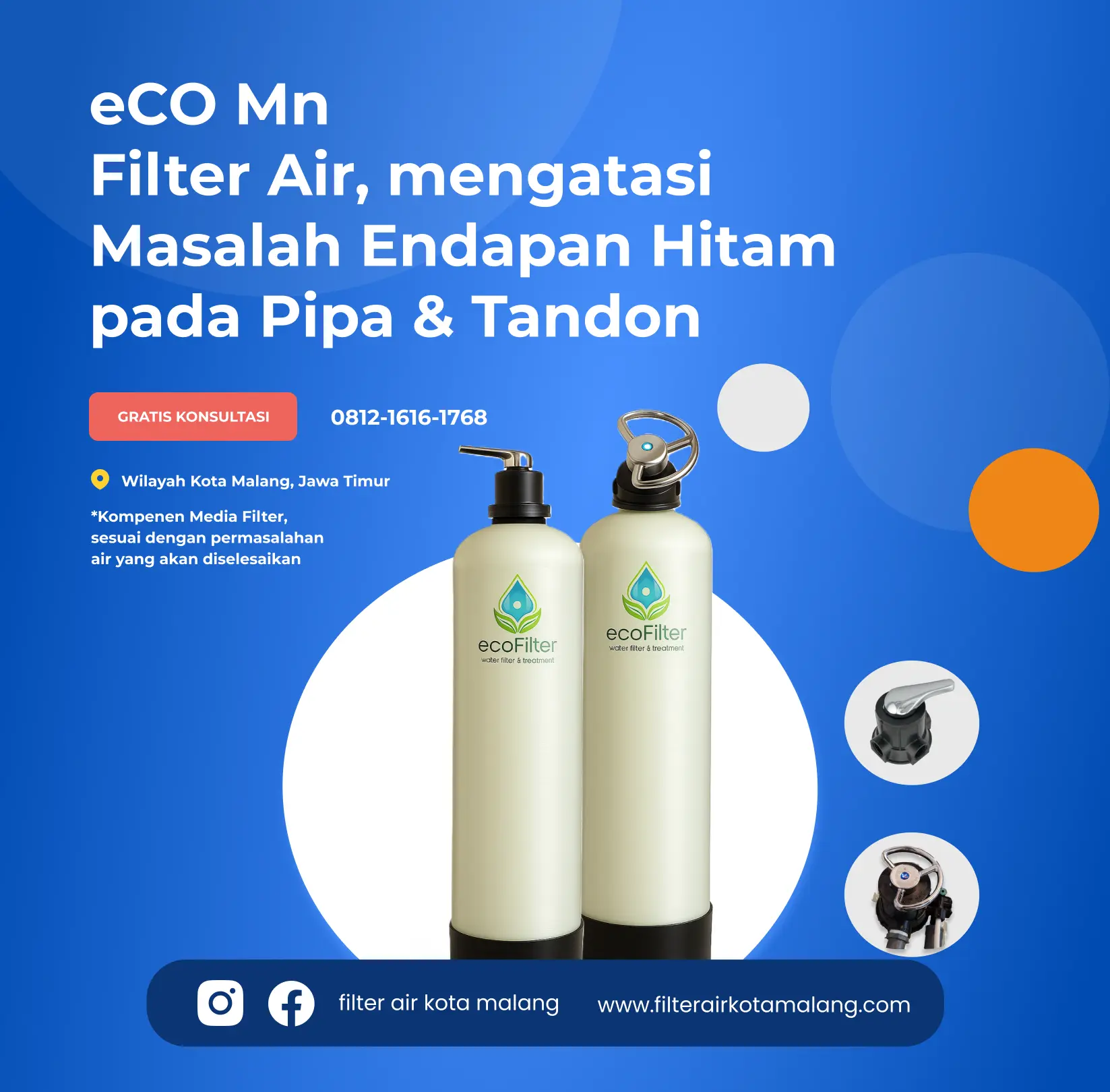 Filter Air Endapan Hitam Pada Pipa-Filter Air Kota Malang | EcoFilter