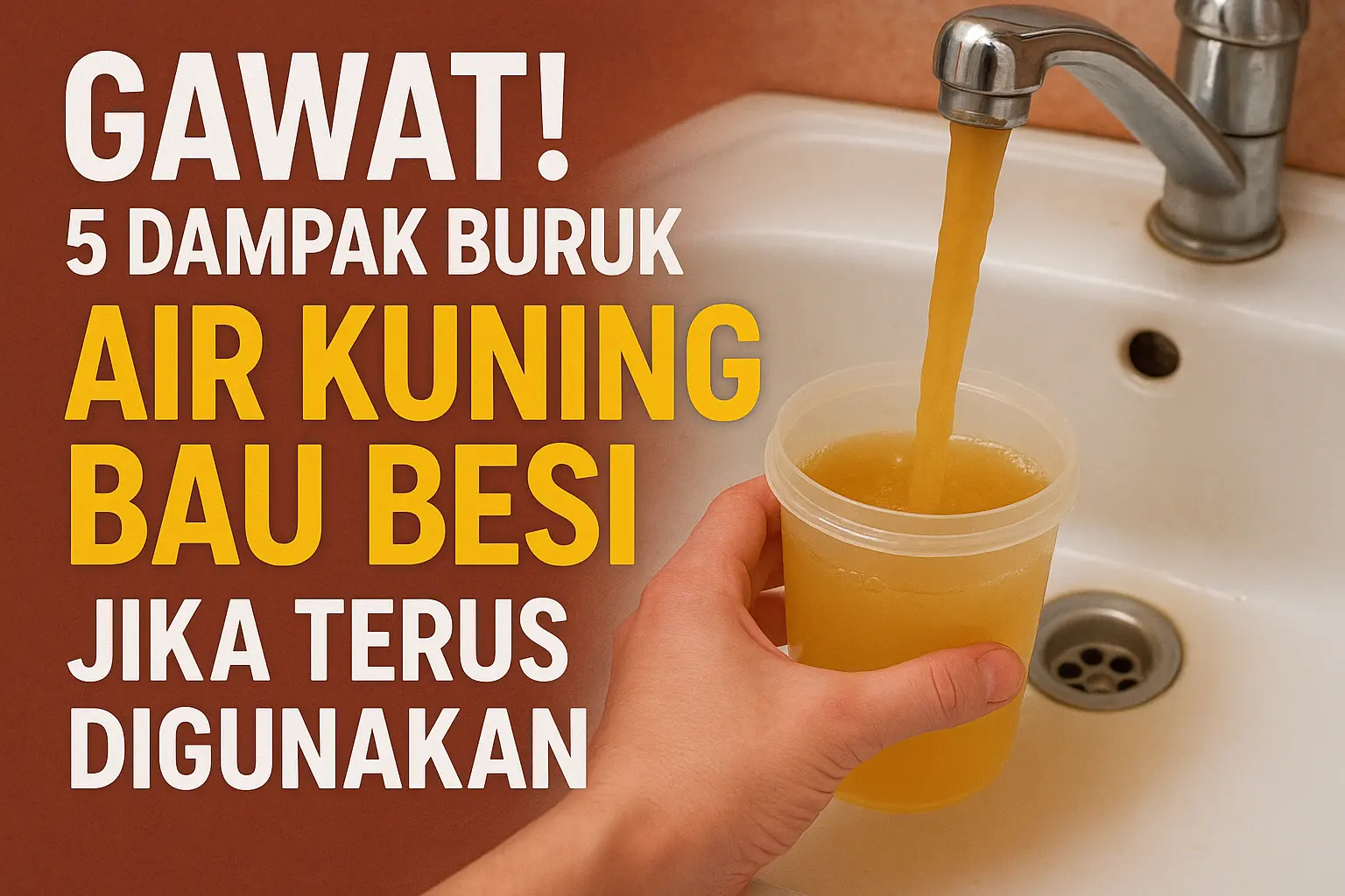 dampak buruk air kuning bau besi