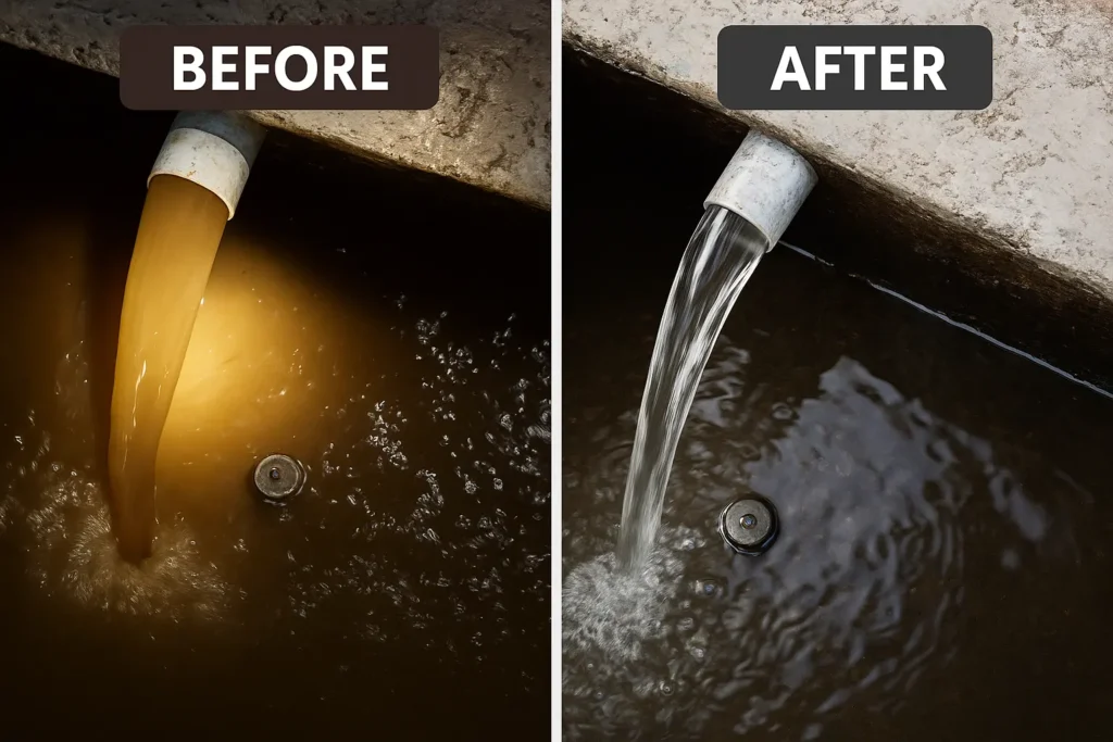 Hasil nyata solusi mengatasi air sumur kuning dari EcoFilter di Malang