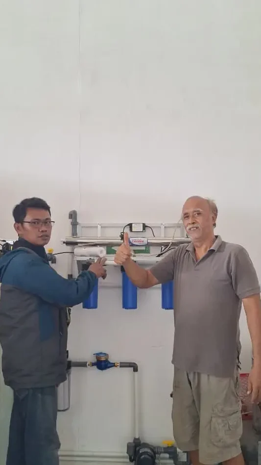 pengerjaan filter air di dapur sppg mbg