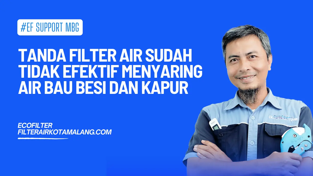 Tanda Filter Air Bau Besi dan Kapur